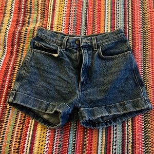 American Apparel denim high waisted shorts